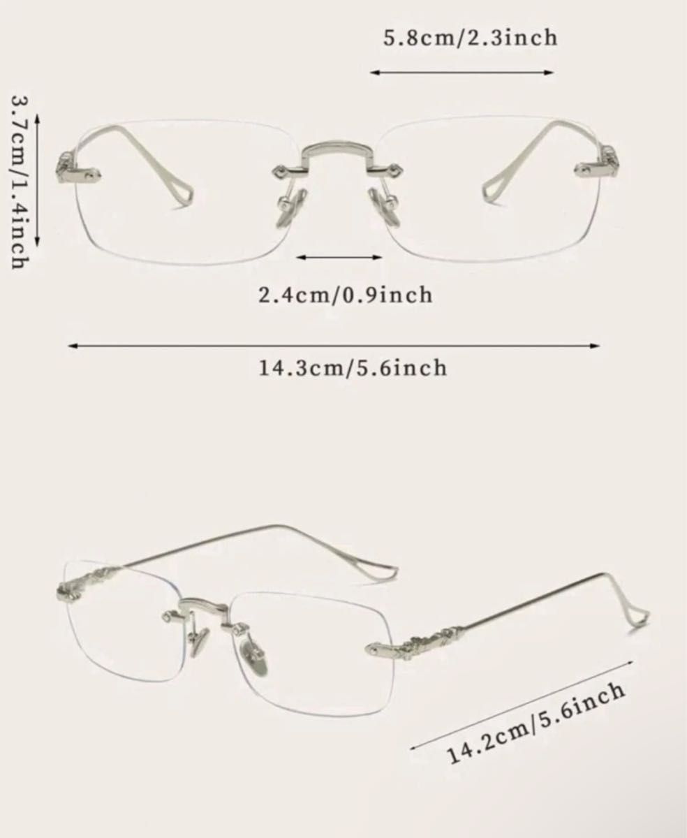 韓国　K-POP リムレス スクエア サングラス　縁無しメガネ　アイウェア 眼鏡 サングラス 男女兼用 メガネ フルリム
