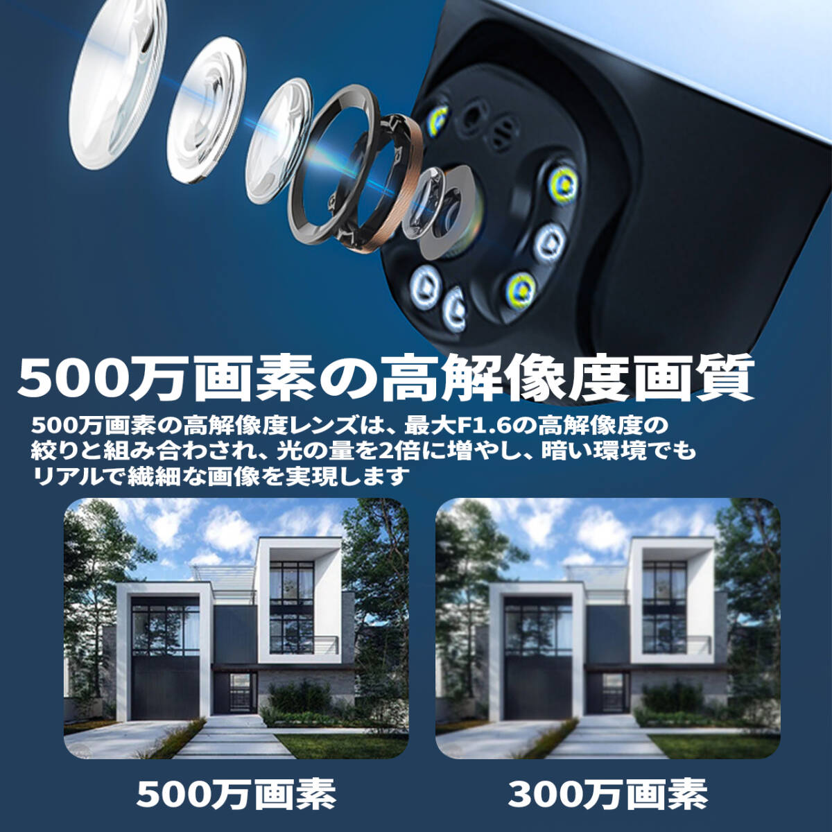 500 ten thousand pixels outdoors installation type waterproof security camera WIFI connection 128GTF card attaching security camera monitoring camera automatic . tail interactive conversation possibility 