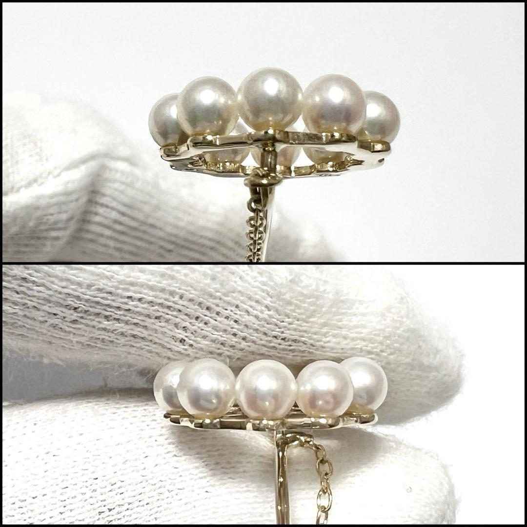 【大人気】ミキモト　MIKIMOTO　レディース　ブローチ　パール　真珠　ゴールド　K14_画像4