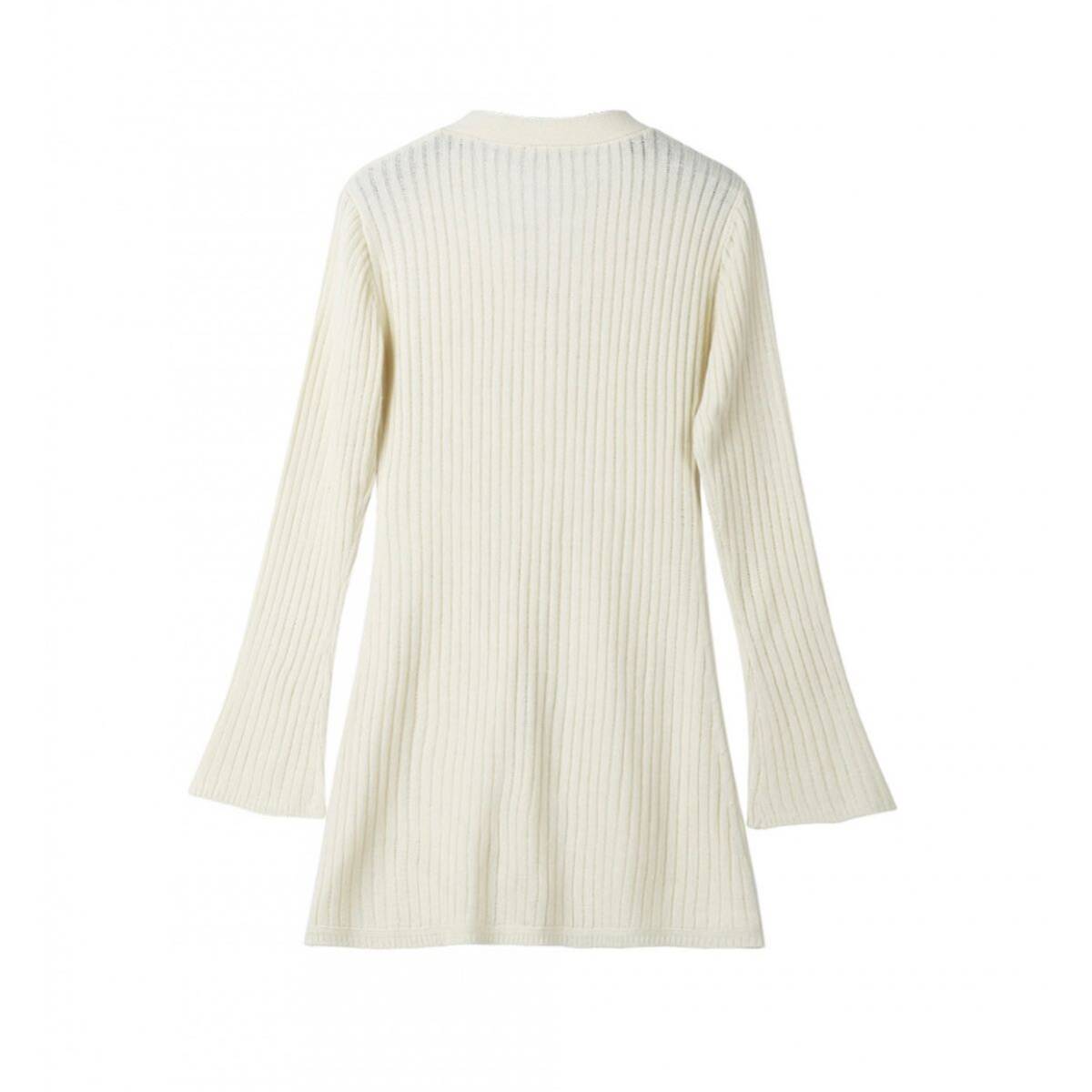 AVANDRESS Punching Knit Dress IVORY ニート_画像2