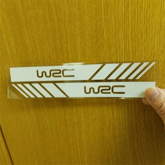WRC　ドアミラーステッカー　シルバーホワイト　１セット_画像2