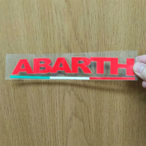 ABARTH アバルト ステッカーデカール RED（赤）　２枚セット_画像3