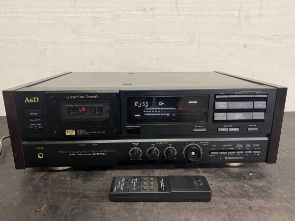 音出し確認済み！A&D ステレオ カセットデッキ GX-Z9100EX 音響機器 音響機材 オーディオ機器 リモコン付き 発売当時110,000円 1989年発売の画像1