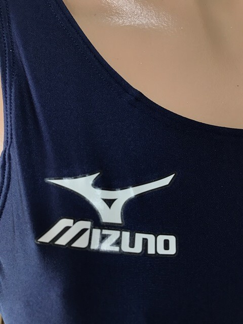 ss_0665y ★定形外 配送★ ミズノ mizuno 光沢ネイビー オールインワン ショートスパッツ 競泳水着 水泳 練習 S_画像3