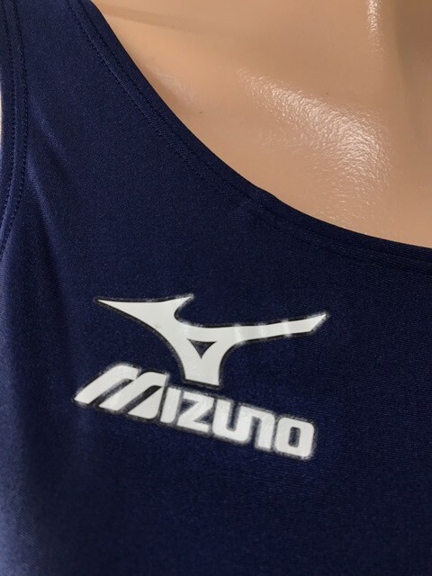 ss_0667y ★定形外 配送★ ミズノ mizuno 光沢ネイビー オールインワン ショートスパッツ 競泳水着 水泳 練習 M_画像3