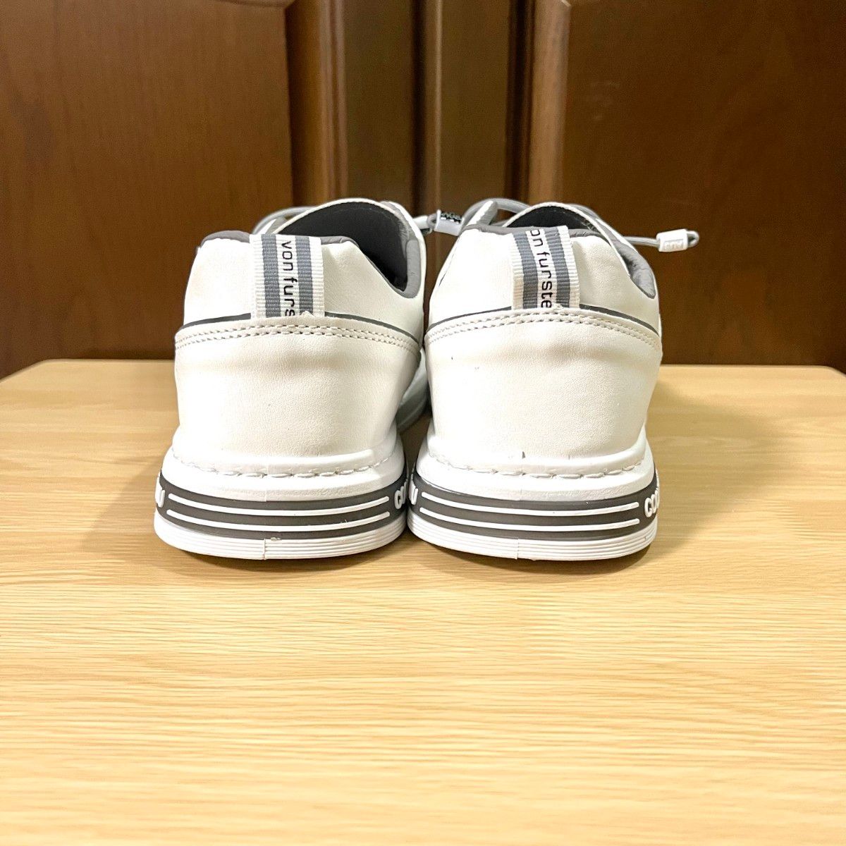 スニーカー メンズ PUレザー フェイクレザー 革靴 カジュアル 歩きやすい ホワイト 26.0