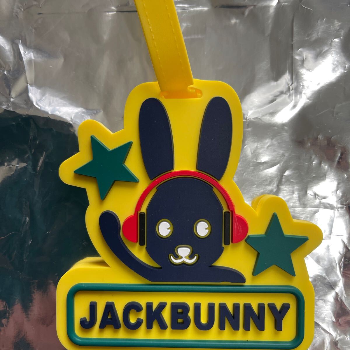 送料無料ジャックバニーbyパーリーゲイツJACK BUNNYネームプレートDJうさぎエンボス立体肉厚シリコンベルト調節unisex Yellow(お買得)新品_画像2