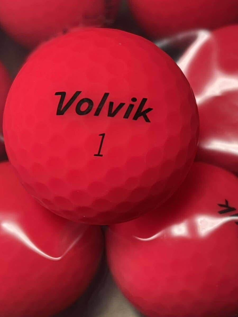 送料無料Volvik GOLFボルビックゴルフ2ピースボール(1ダース)高弾性高反発中高弾道ソフトフィーリングVIMATマットRed箱無し(お買得)新品_画像2