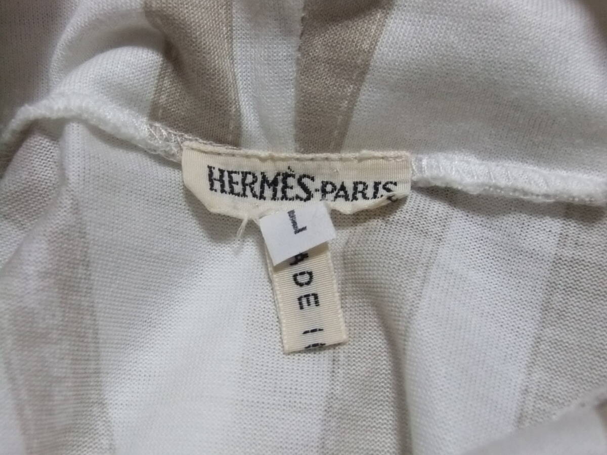 HERMES エルメス martin margiela マルジェラ期 コットン ノースリーブ タートルネック リボン柄 レディース 表記サイズLの画像5