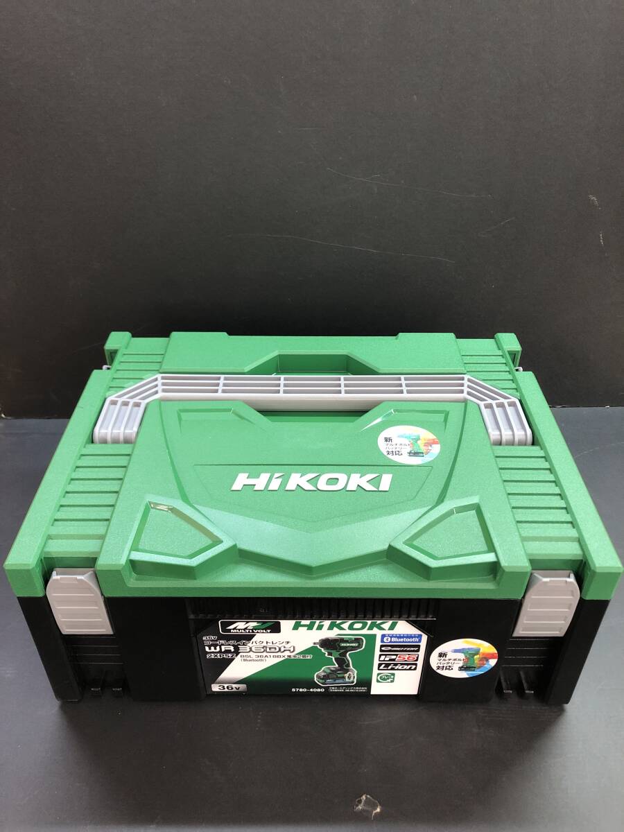 □【未使用】HiKOKI（ハイコーキ） コードレスインパクトレンチ WR36DH ２XPSZ BSL36A18BX電池2個付き 36V _画像6