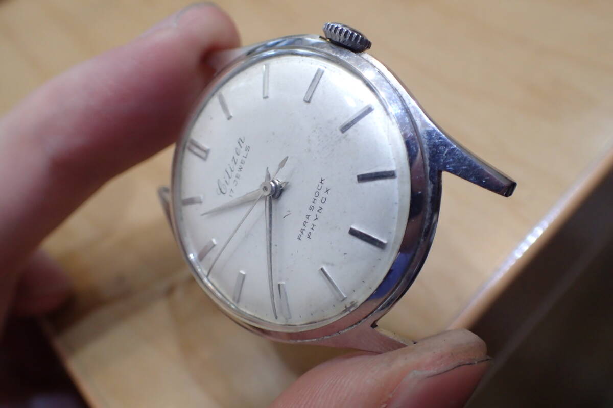 時計店在庫 シチズン/CITIZEN ◆ センターセコンド 手巻き メンズ腕時計_画像9