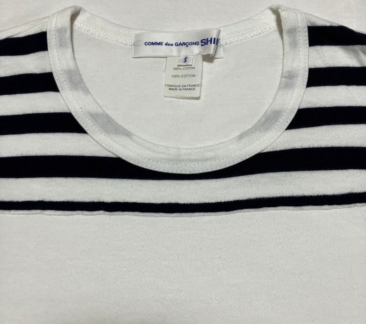 COMME des GARCONS コットンTシャツ（Sサイズ）MADE IN FRANCE