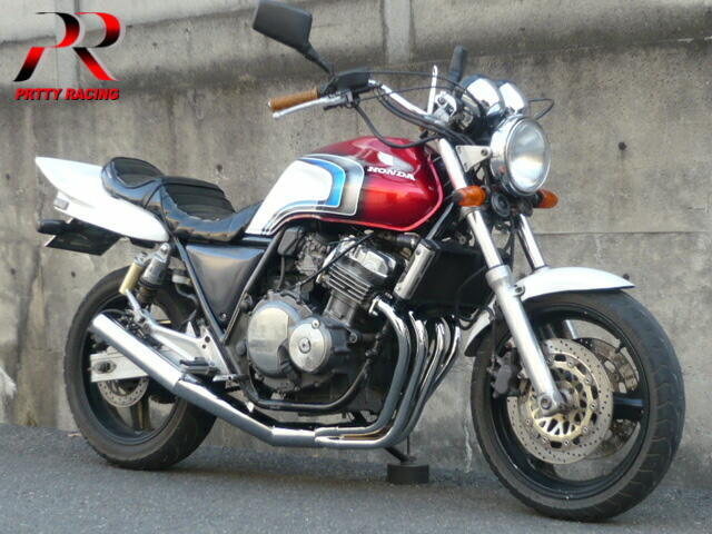 プリティー HONDA CB400SF NC31 R/S ショート管 70π マフラー メッキ_画像3