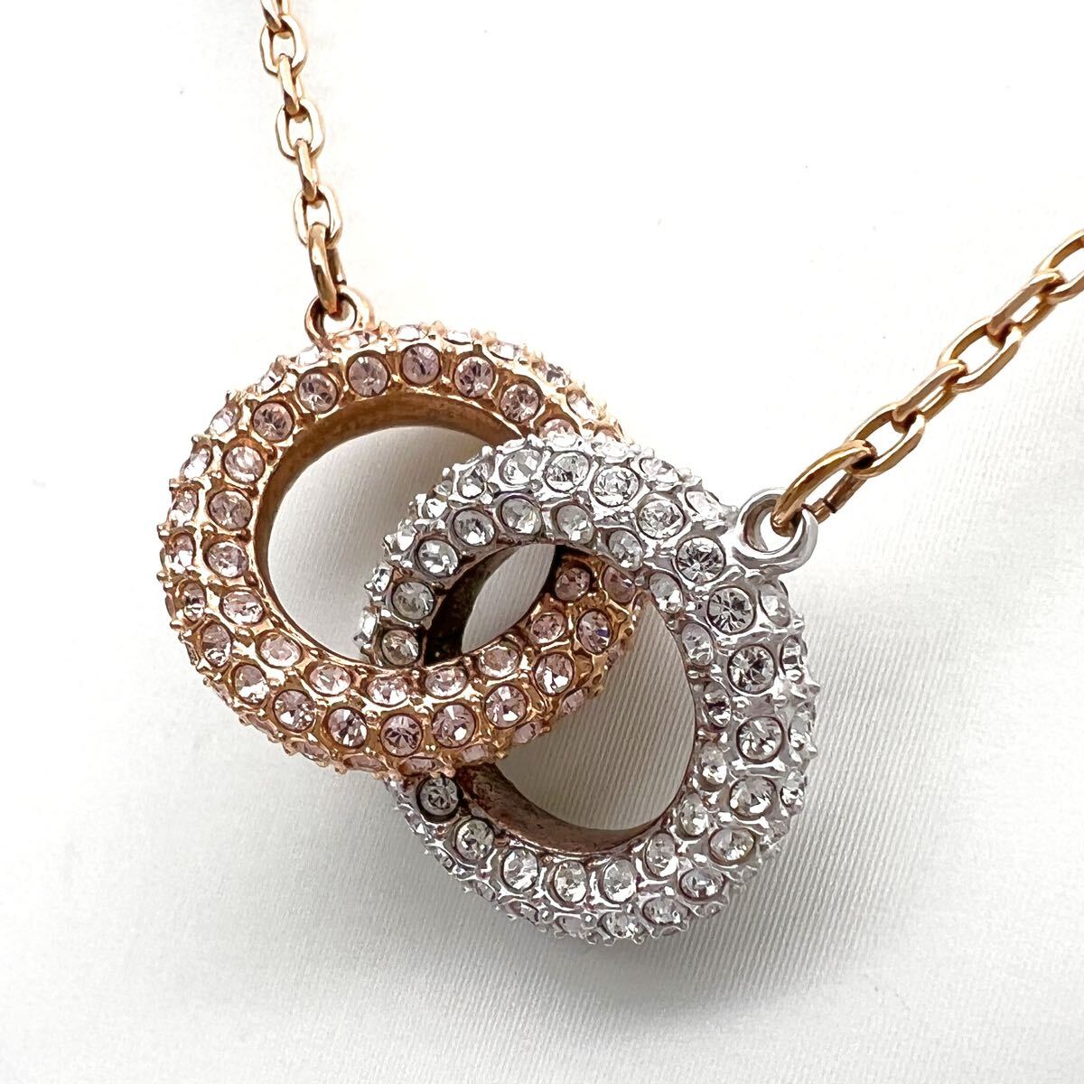 SWAROVSKIl Swarovski колье [ Acty ] двойной кольцо стразы rose Gold цвет аксессуары бренд a530et