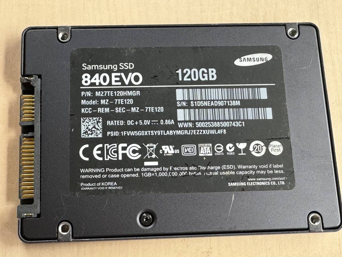 SAMSUNG SSD120GB【動作確認済み】0226の画像1