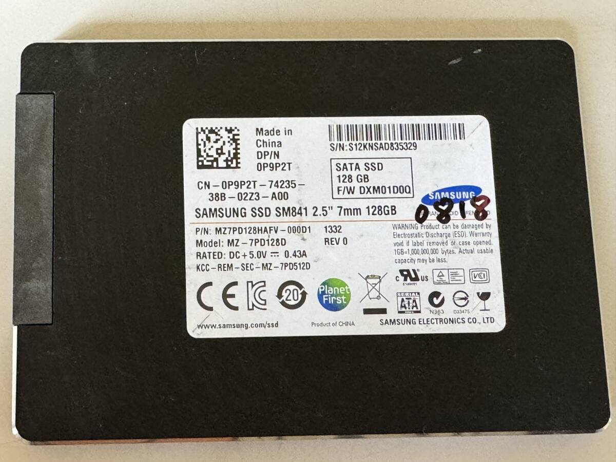 SAMSUNG SSD 128GB【動作確認済み】0818 の画像1