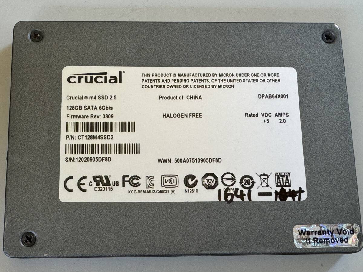 CRUCIAL SSD 128GB【動作確認済み】1641_画像1