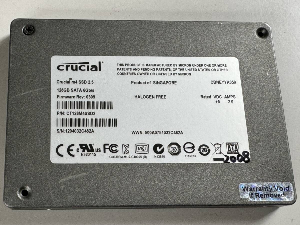 CRUCIAL SSD 128GB【動作確認済み】2008_画像1