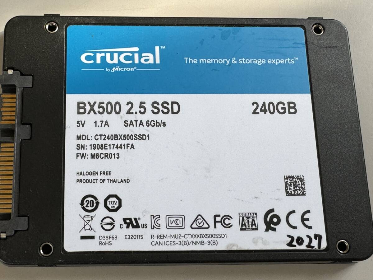 CRUCIAL SSD 240GB[ operation verification ending ]2027