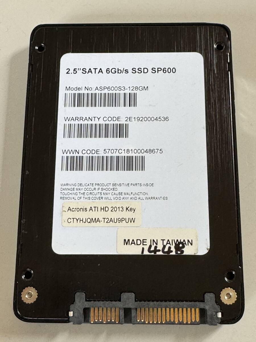 ADATA SSD 128GB【動作確認済み】1448　_画像1