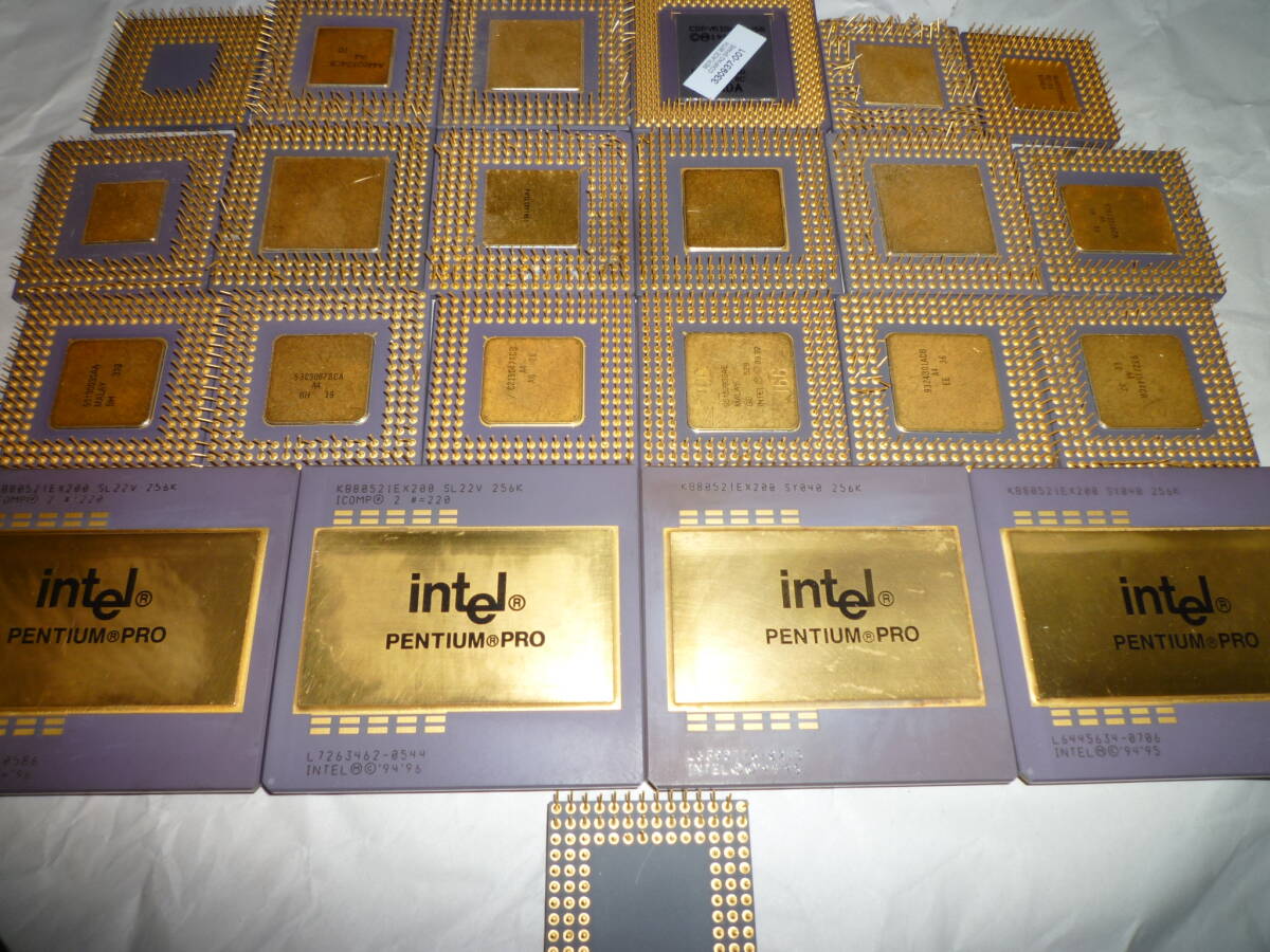 金 再生 ゴールド Intel PENTIUM PRO等 768g 合計23個 錬金 都市鉱山 現品の画像1