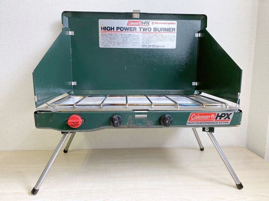 ① Coleman HIGH PERFOMANCE EXTRA 5436 two burner portable cooking stove high power two burner Coleman camp outdoor owner manual attaching .