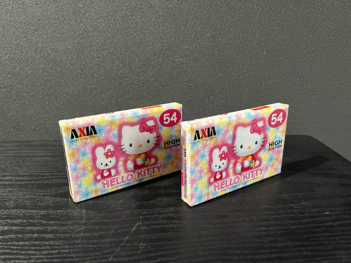 未開封 希少 レア AXIA カセットテープ HELLO KITTY 54分 ハイポジ 2巻 セット ハローキティ サンリオ 昭和レトロ_画像1