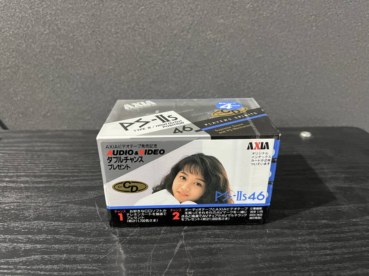 未開封 希少 レア AXIA カセットテープ PS-Ⅱs 46分 ハイポジ 4巻 パック PS-2S AXIAビデオテープ発売記念 昭和レトロ_画像1