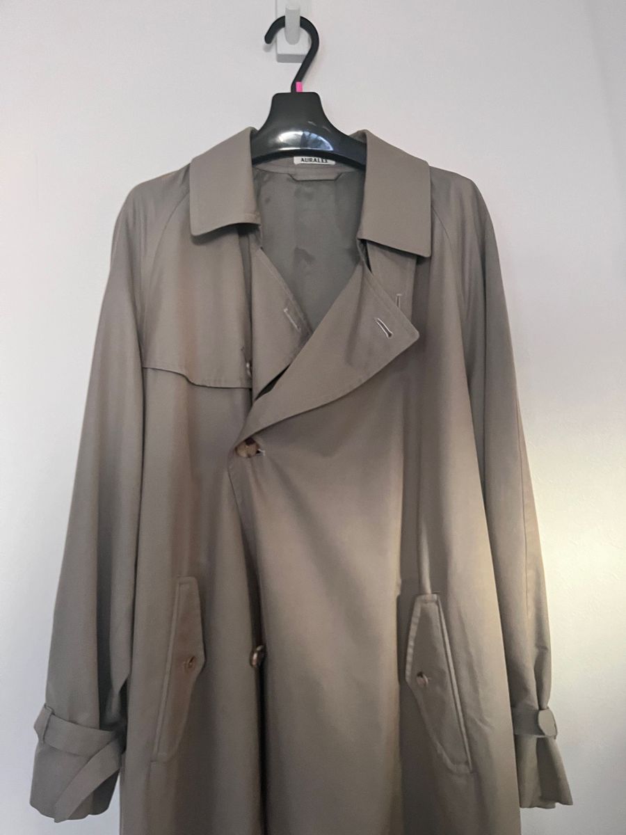 AURALEE オーラリー WASHED FINX SILK CHAMBRAY TRENCH COAT AURALEE オーラリー WASHED FINX SILK CHAMBRAY TRENCH COAT