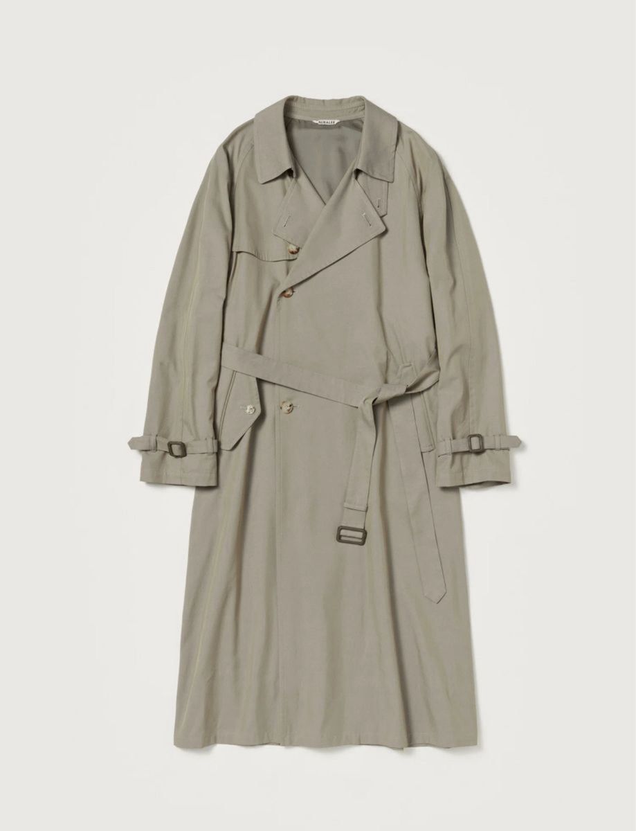 AURALEE オーラリー WASHED FINX SILK CHAMBRAY TRENCH COAT AURALEE オーラリー WASHED FINX SILK CHAMBRAY TRENCH COAT