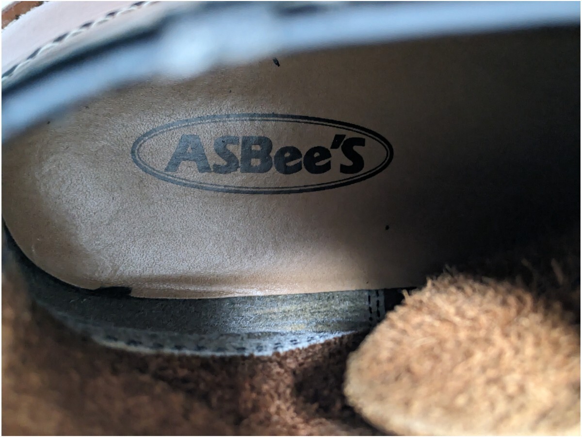 ［良品] ASBEE'S 27cm　レースアップブーツ　本革　レザー　Uチップ　人気ブランド　アメカジ　革靴　ブーツ　メンズ　ブラウン　送料無料