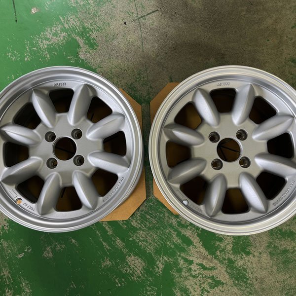 即納可!! 新品 2本セット 15×7.0J+20 PCD 100-4H 15インチ CB 73.1 ホイールのみ WR110-BR シルバー トレーラー ジェット スペア_画像5