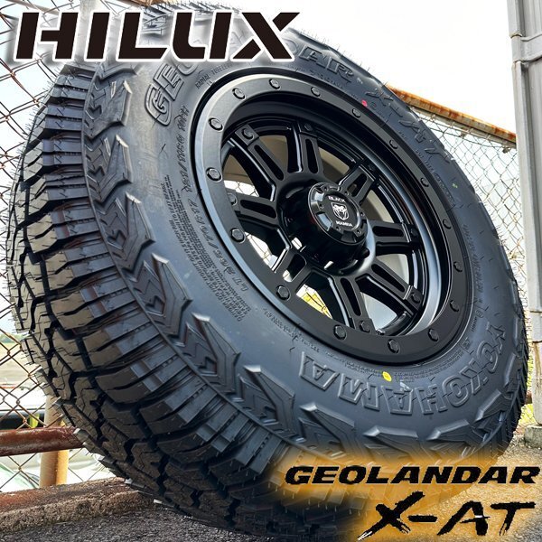 新品 ハイラックスピックアップ FJクルーザー H3 タイヤホイールセット 4本 YOKOHAMA GEOLANDAR X-AT G016 265/65R17 265/70R17 285/70R17_画像1