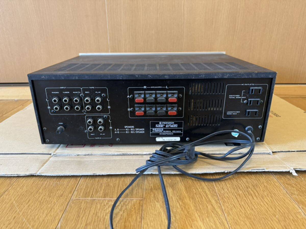 Pioneer パイオニア SA-7800Ⅱ プリメインアンプ　通電確認済み　ジャンク　アンプ オーディオ機器 vintage stereo amplifier _画像4