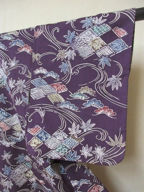 1  йен   качественный товар  ... шёлк   кимоно   небольшой ... ... ...  фиолетовый    модель  ...  дракон  ...  цветы  ...  цветы   рукоятка   модный    высококачественный  ... ... длина 145cm ...61cm【...】★★★