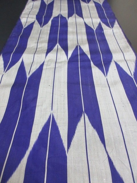 1 jpy superior article silk pongee put on shaku Japanese clothes Japanese clothes antique Taisho romance arrow . arrow feather high class cloth length 1164cm unused * excellent article *[ dream job ]****