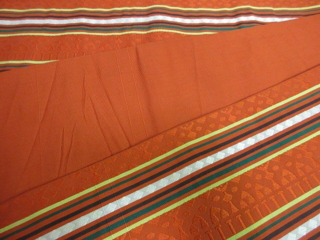 1 jpy superior article silk hanhaba obi genuine . front Hakata woven Japanese clothes .olientaru.. small double-woven obi high class stylish kimono small articles length 358cm[ dream job ]***