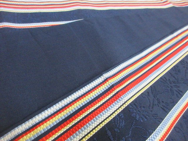 1 jpy superior article silk hanhaba obi genuine . front Hakata woven olientaru.. flower Tang .. high class stylish kimono small articles length 348cm[ dream job ]***