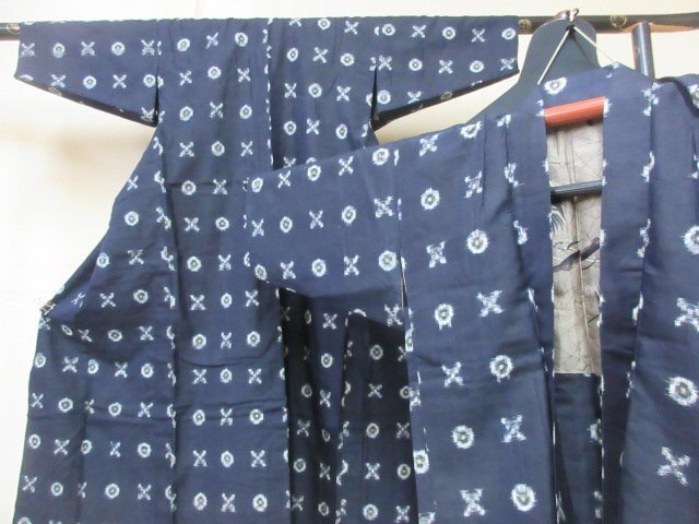 1 иен хорошая вещь натуральный шелк перо тканый комплект для мальчика античный эпонж японский костюм японская одежда . какой .... документ sama . кимоно длина 109cm.50cm[ сон работа ]***