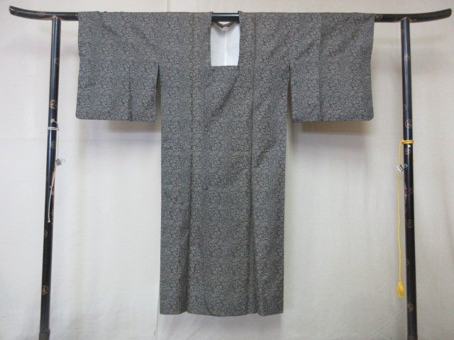 1 jpy superior article silk road line put on Japanese clothes long coat .. antique olientaru.. stylish high class . length 121cm.65cm[ dream job ]***