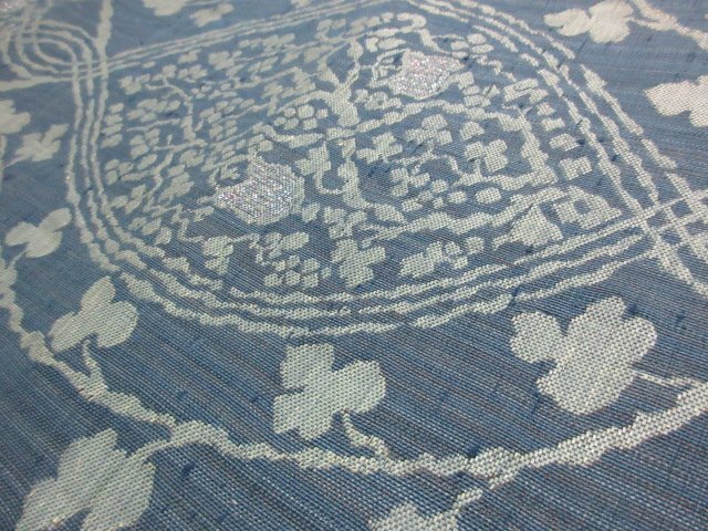 1 jpy superior article silk Nagoya obi Japanese clothes Japanese clothes pongee olientaru.. flower Tang . six through pattern 9 size obi high class length 356cm[ dream job ]***
