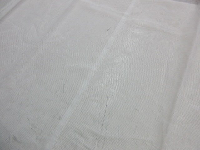 1円 良品 化繊 長襦袢 式典 和装 和服 絽 夏物 白 無地 単衣 身丈120cm 裄64cm【夢職】★★★_画像6