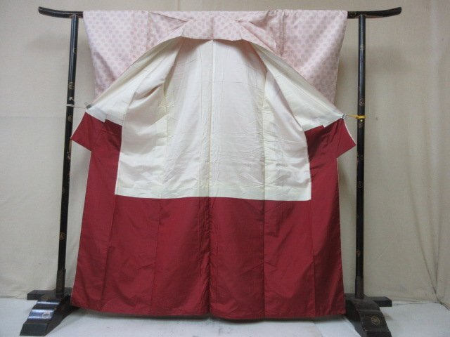 1円 中古 正絹 着物 本場大島紬 和装 和服 マルキ 水玉 ドット 高級 袷 身丈152cm 裄69cm【夢職】★★_画像2