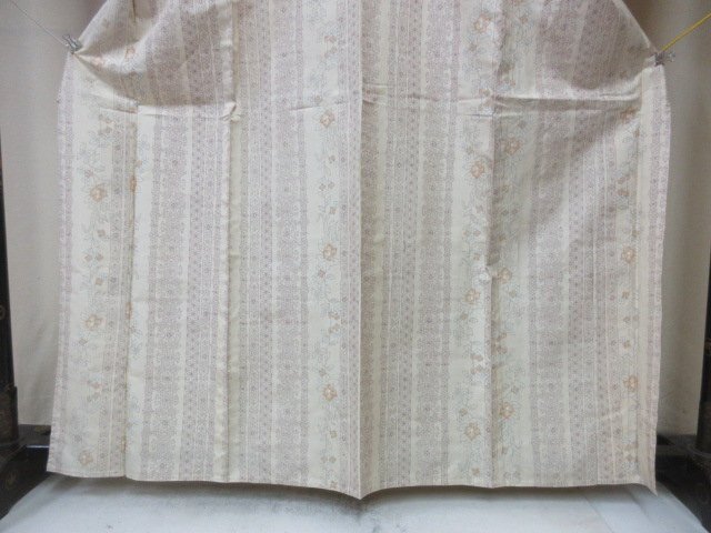 1 jpy superior article silk kimono pongee Japanese clothes Japanese clothes olientaru.. flower Tang .. lovely stylish high class single . length 155cm.66cm[ dream job ]***