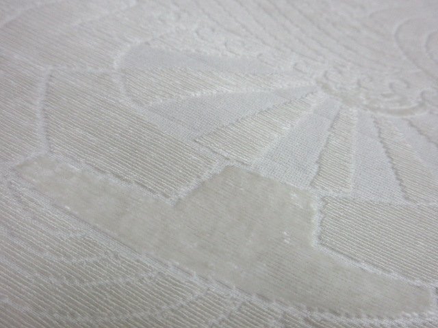 1 jpy superior article silk feather shaku Japanese clothes Japanese clothes white plain source . car wave bi load high class cloth length 1016cm unused * excellent article *[ dream job ]****