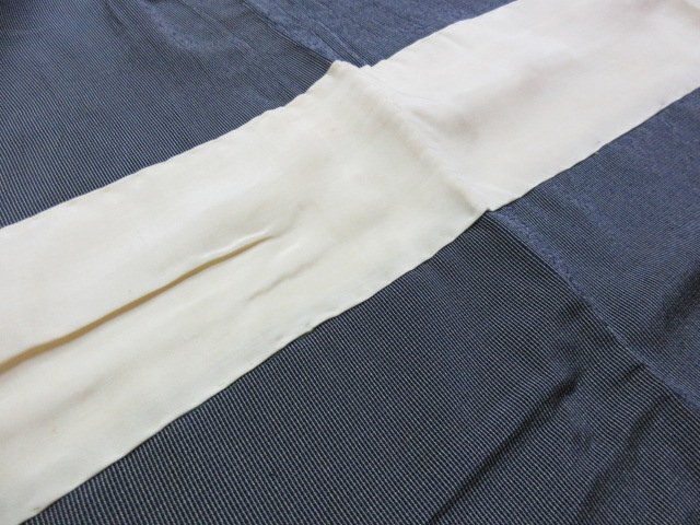 1円 良品 正絹 着物 小紋 縮緬 和装 和服 リメイク品 縞 ストライプ 可愛い お洒落 高級 袷 身丈155cm 裄65cm【夢職】★★★_画像8