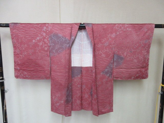 1 иен хорошая вещь натуральный шелк перо тканый японский костюм пальто .... градация . вода olientaru.. высококлассный . длина 76cm.64cm[ сон работа ]***
