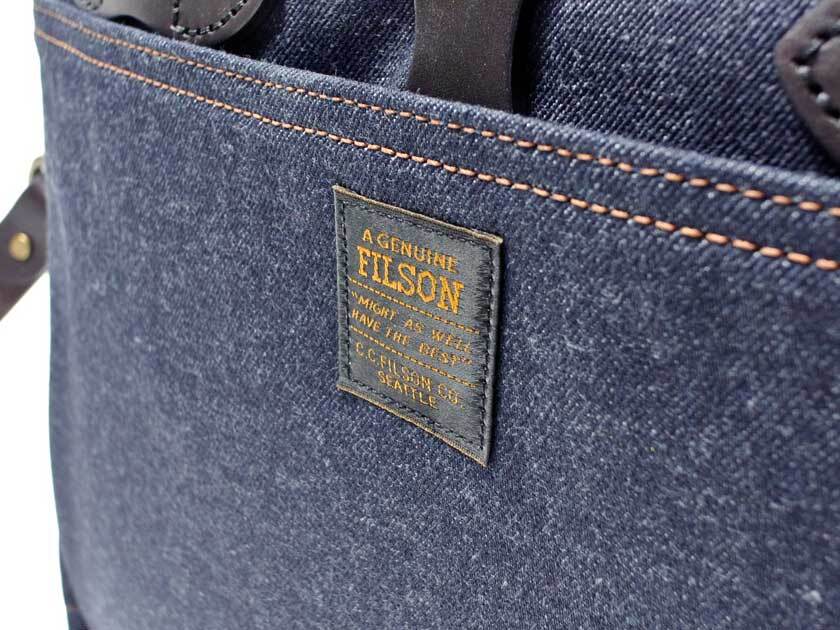 国内未発売限定モデル・新品！【フィルソン】デニム オリジナルブリーフケース/Raw Indigo・ブライドルレザー・アメリカ製_画像8