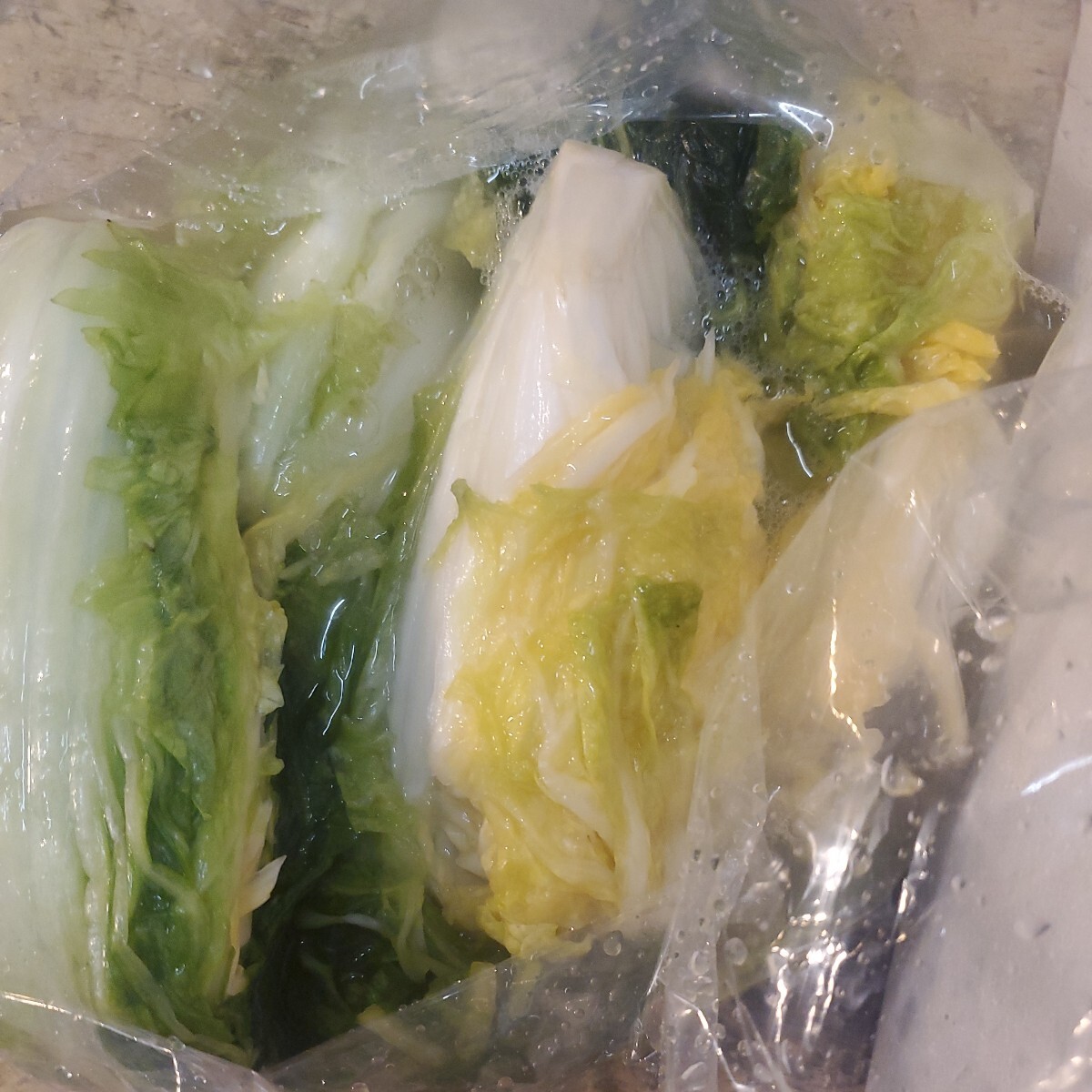  Chinese cabbage ..2 kilo rom and rear (before and after).