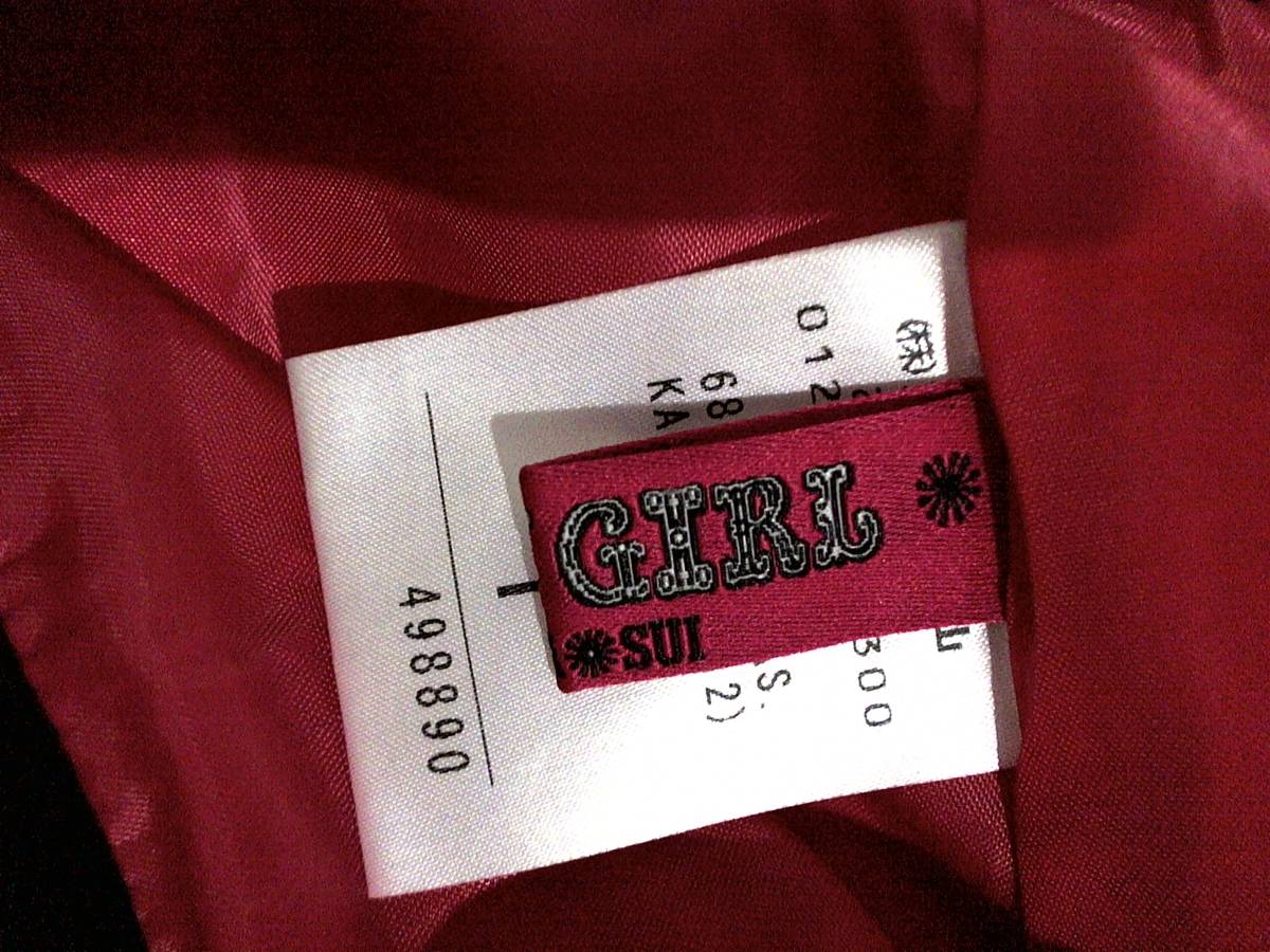 * почти не использовался * прекрасный товар *do Lee девушка * Anna Sui [DOLLY GIRL by ANNA SUI] мини-юбка искусственный шелк 1sho King розовый 